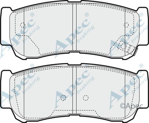 APEC PAD1568 - Kit de plaquettes de frein, frein à disque cwaw.fr