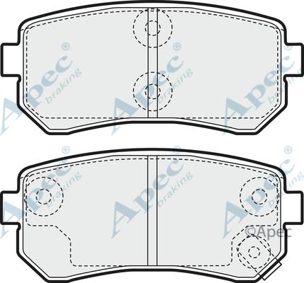 APEC PAD1563 - Kit de plaquettes de frein, frein à disque cwaw.fr