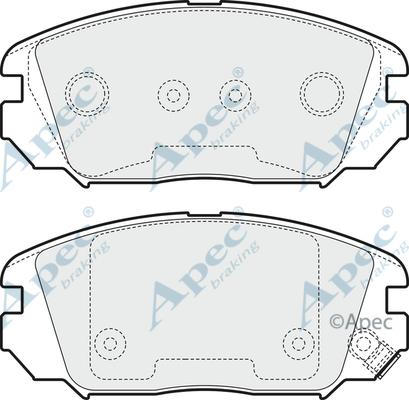 APEC PAD1562 - Kit de plaquettes de frein, frein à disque cwaw.fr