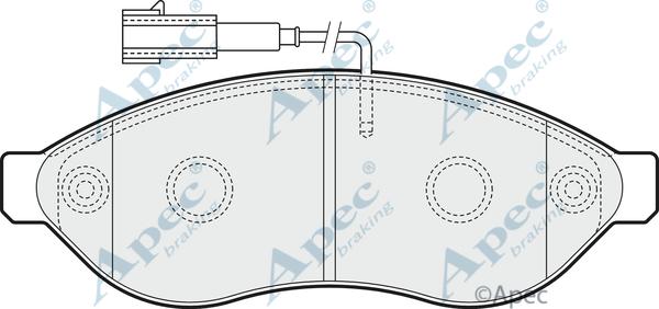 APEC PAD1567 - Kit de plaquettes de frein, frein à disque cwaw.fr