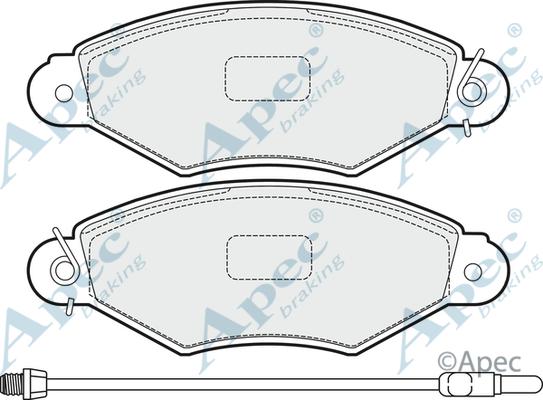 APEC PAD1505 - Kit de plaquettes de frein, frein à disque cwaw.fr