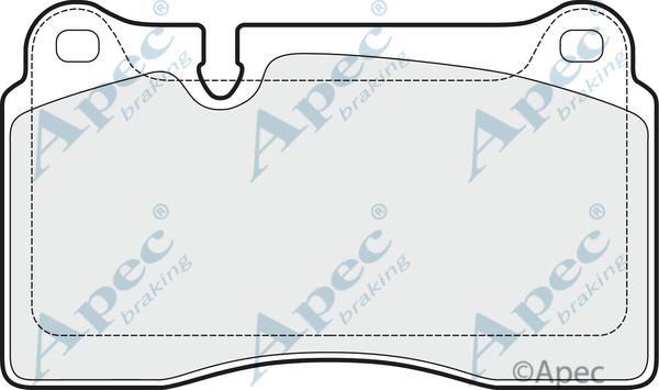 APEC PAD1508 - Kit de plaquettes de frein, frein à disque cwaw.fr