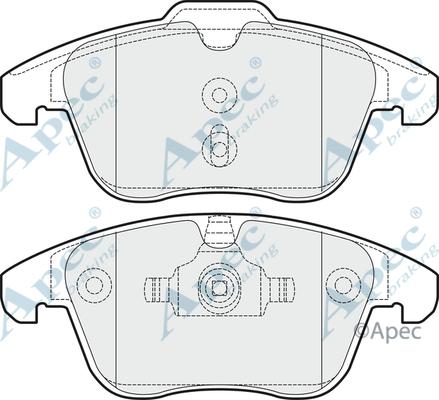 APEC PAD1503 - Kit de plaquettes de frein, frein à disque cwaw.fr