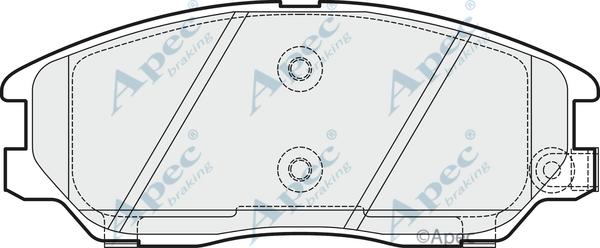 APEC PAD1507 - Kit de plaquettes de frein, frein à disque cwaw.fr