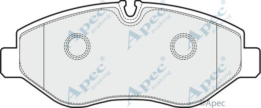 APEC PAD1515 - Kit de plaquettes de frein, frein à disque cwaw.fr