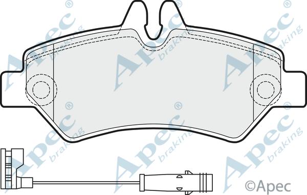 APEC PAD1516 - Kit de plaquettes de frein, frein à disque cwaw.fr