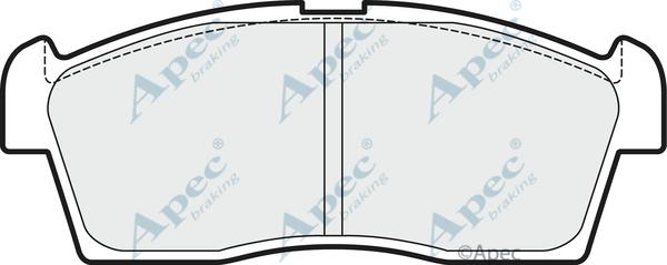 APEC PAD1510 - Kit de plaquettes de frein, frein à disque cwaw.fr