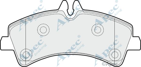 APEC PAD1517 - Kit de plaquettes de frein, frein à disque cwaw.fr