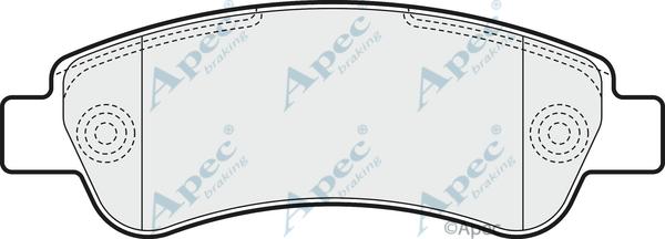 APEC PAD1589 - Kit de plaquettes de frein, frein à disque cwaw.fr