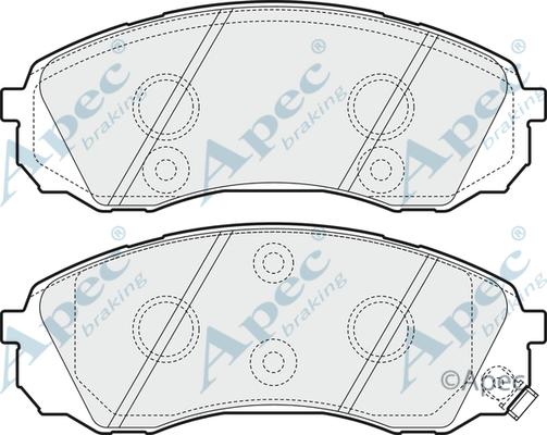 APEC PAD1584 - Kit de plaquettes de frein, frein à disque cwaw.fr