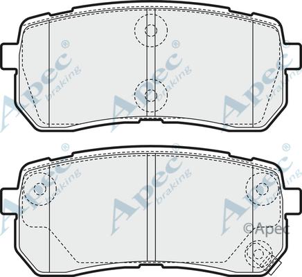 APEC PAD1581 - Kit de plaquettes de frein, frein à disque cwaw.fr