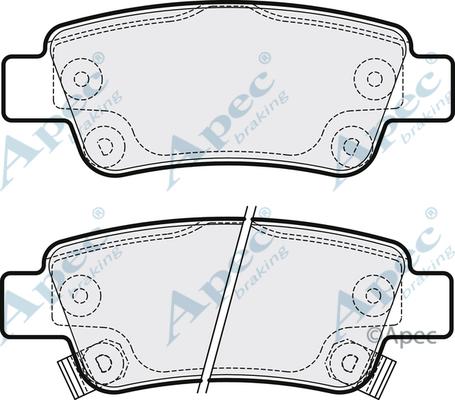 APEC PAD1583 - Kit de plaquettes de frein, frein à disque cwaw.fr