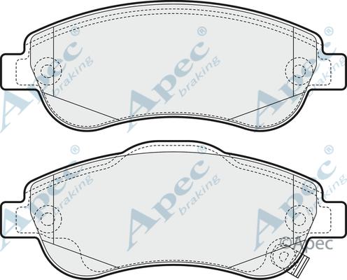 APEC PAD1582 - Kit de plaquettes de frein, frein à disque cwaw.fr