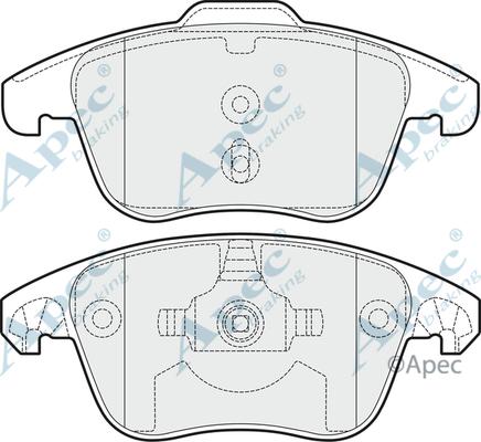 APEC PAD1534 - Kit de plaquettes de frein, frein à disque cwaw.fr