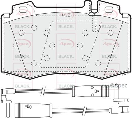 APEC PAD1535B - Kit de plaquettes de frein, frein à disque cwaw.fr