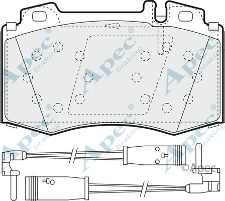 APEC PAD1535 - Kit de plaquettes de frein, frein à disque cwaw.fr