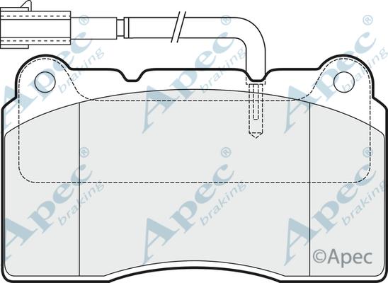 APEC PAD1536 - Kit de plaquettes de frein, frein à disque cwaw.fr