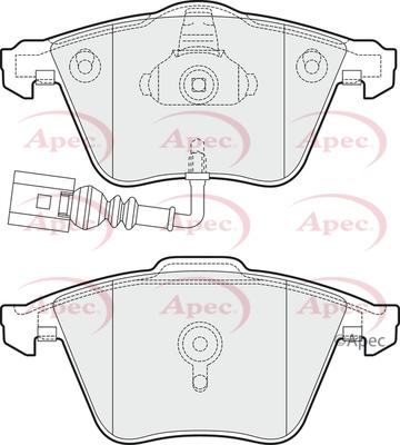 APEC PAD1531 - Kit de plaquettes de frein, frein à disque cwaw.fr