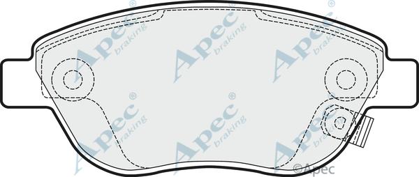 APEC PAD1533 - Kit de plaquettes de frein, frein à disque cwaw.fr