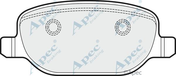 APEC PAD1537 - Kit de plaquettes de frein, frein à disque cwaw.fr