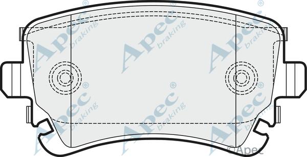 APEC PAD1529 - Kit de plaquettes de frein, frein à disque cwaw.fr