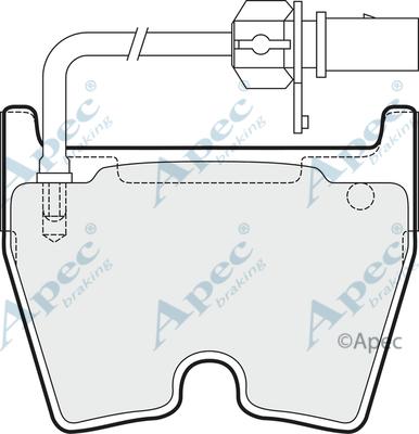 APEC PAD1524 - Kit de plaquettes de frein, frein à disque cwaw.fr