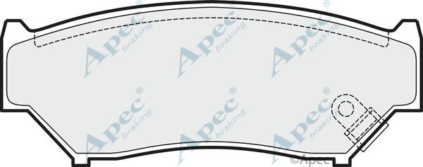 APEC PAD1520 - Kit de plaquettes de frein, frein à disque cwaw.fr