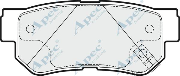 APEC PAD1528 - Kit de plaquettes de frein, frein à disque cwaw.fr