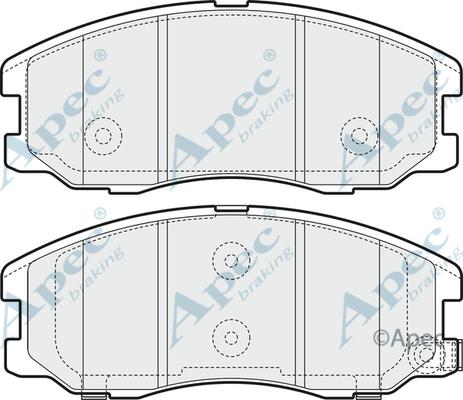 APEC PAD1574 - Kit de plaquettes de frein, frein à disque cwaw.fr