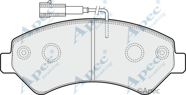 APEC PAD1575 - Kit de plaquettes de frein, frein à disque cwaw.fr