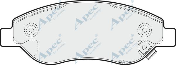 APEC PAD1576 - Kit de plaquettes de frein, frein à disque cwaw.fr