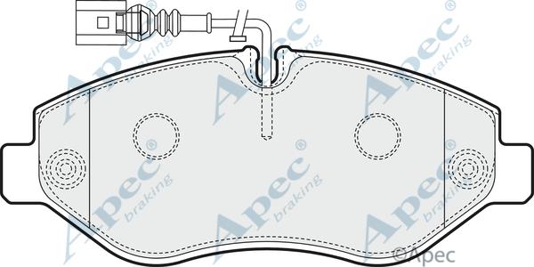 APEC PAD1571 - Kit de plaquettes de frein, frein à disque cwaw.fr