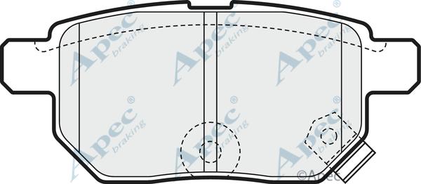 APEC PAD1578 - Kit de plaquettes de frein, frein à disque cwaw.fr