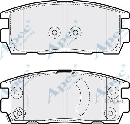 APEC PAD1573 - Kit de plaquettes de frein, frein à disque cwaw.fr