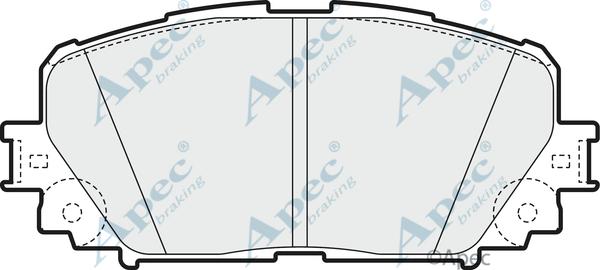 APEC PAD1572 - Kit de plaquettes de frein, frein à disque cwaw.fr