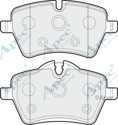 APEC PAD1577 - Kit de plaquettes de frein, frein à disque cwaw.fr