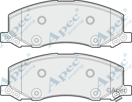 APEC PAD1696 - Kit de plaquettes de frein, frein à disque cwaw.fr