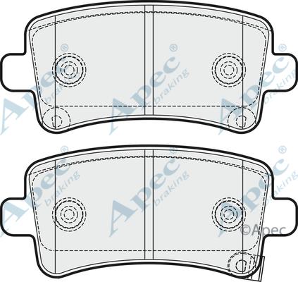 APEC PAD1697 - Kit de plaquettes de frein, frein à disque cwaw.fr