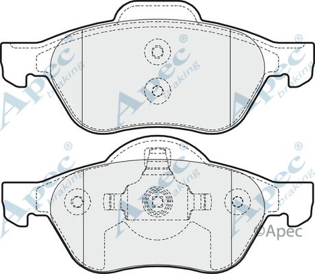 APEC PAD1649 - Kit de plaquettes de frein, frein à disque cwaw.fr