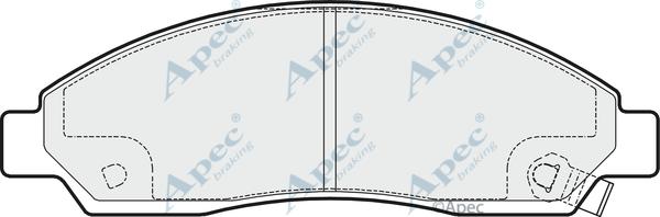 APEC PAD1640 - Kit de plaquettes de frein, frein à disque cwaw.fr