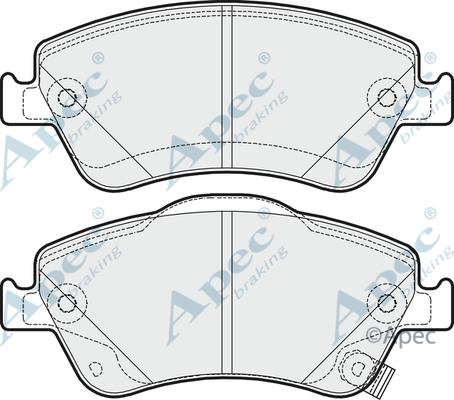 APEC PAD1641 - Kit de plaquettes de frein, frein à disque cwaw.fr