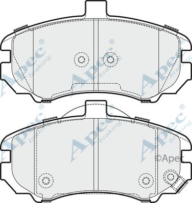 APEC PAD1642 - Kit de plaquettes de frein, frein à disque cwaw.fr