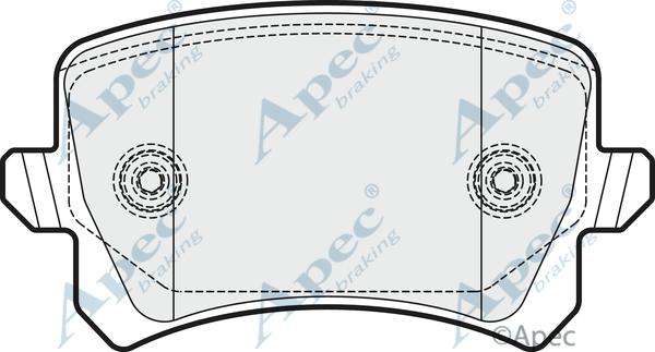 APEC PAD1654 - Kit de plaquettes de frein, frein à disque cwaw.fr