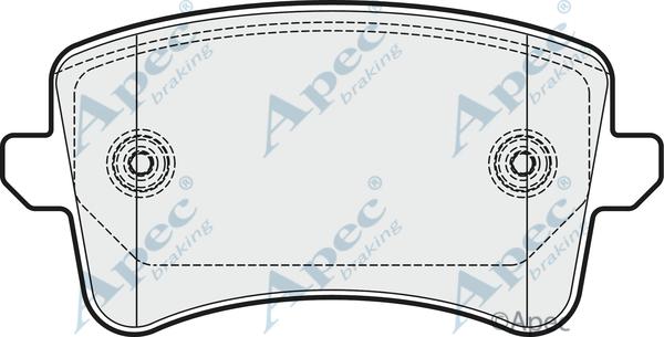 APEC PAD1655 - Kit de plaquettes de frein, frein à disque cwaw.fr