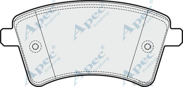 APEC PAD1656 - Kit de plaquettes de frein, frein à disque cwaw.fr