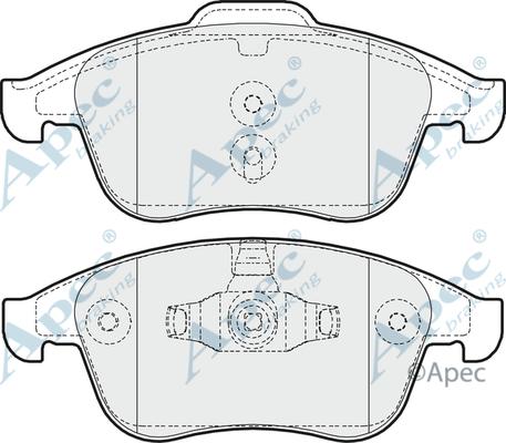 APEC PAD1650 - Kit de plaquettes de frein, frein à disque cwaw.fr