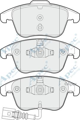 APEC PAD1653 - Kit de plaquettes de frein, frein à disque cwaw.fr