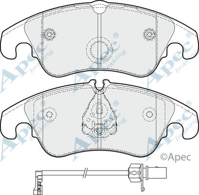 APEC PAD1652 - Kit de plaquettes de frein, frein à disque cwaw.fr