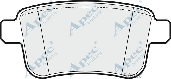 APEC PAD1657 - Kit de plaquettes de frein, frein à disque cwaw.fr