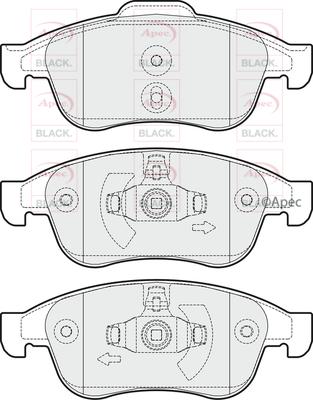 APEC PAD1669B - Kit de plaquettes de frein, frein à disque cwaw.fr